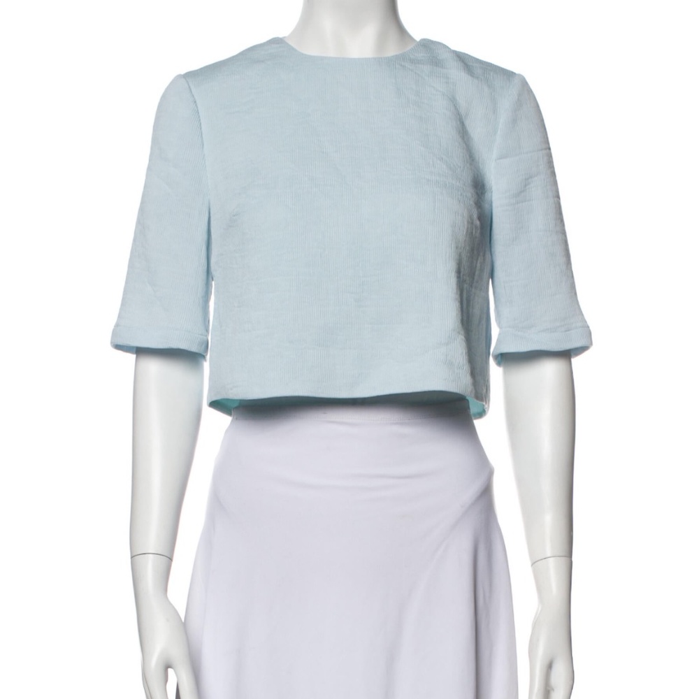 STAUD crew neck short sleeve crop top Size S